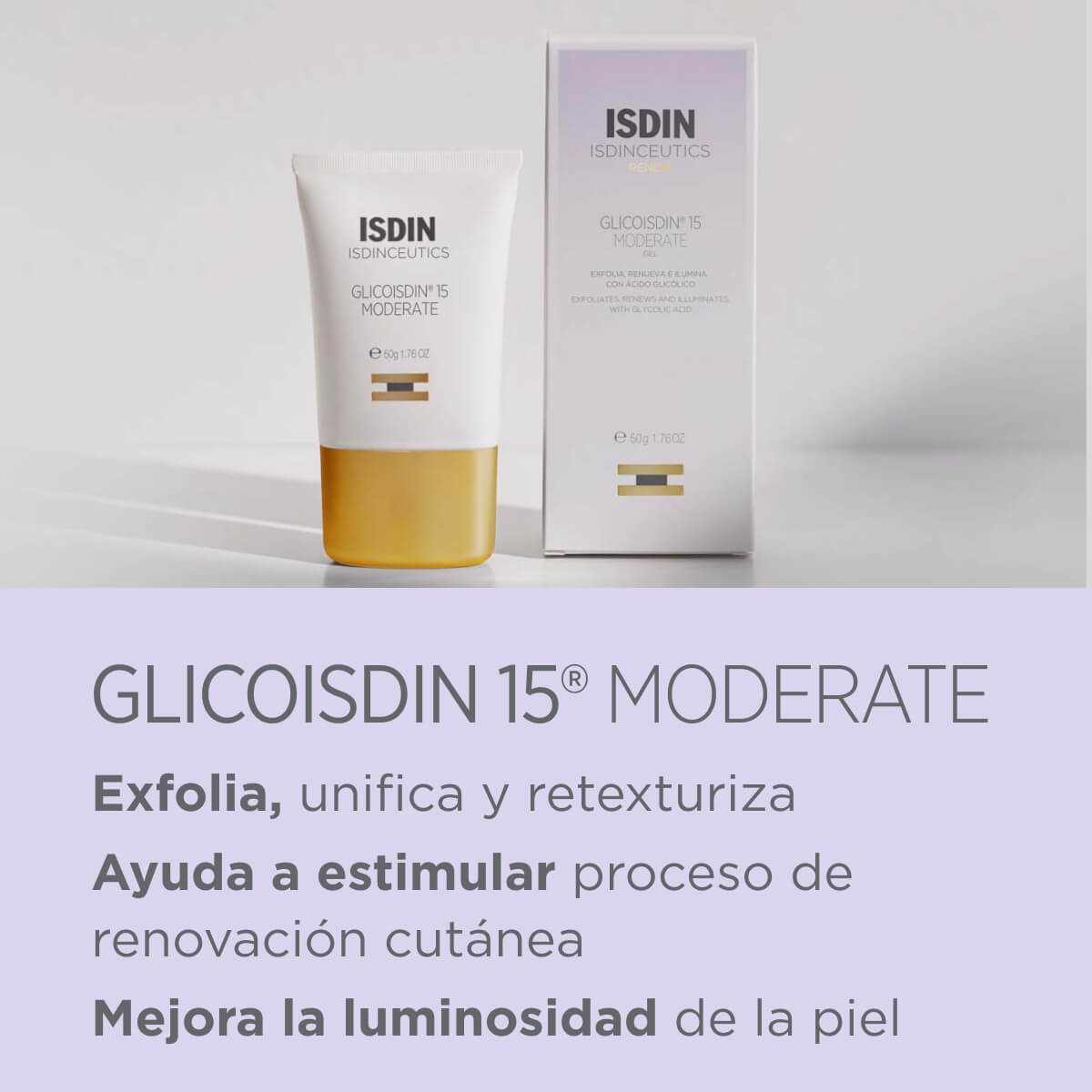 Isdinceutics - Gel Glicoisdin 15 Moderate Gel Facial con Efecto Peeling 50gr