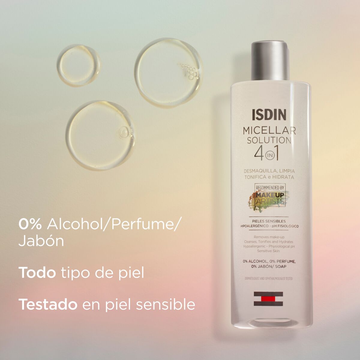 Isdin - Miscellar Solution 400ml Limpieza Facial Hidratante Desmaquillante